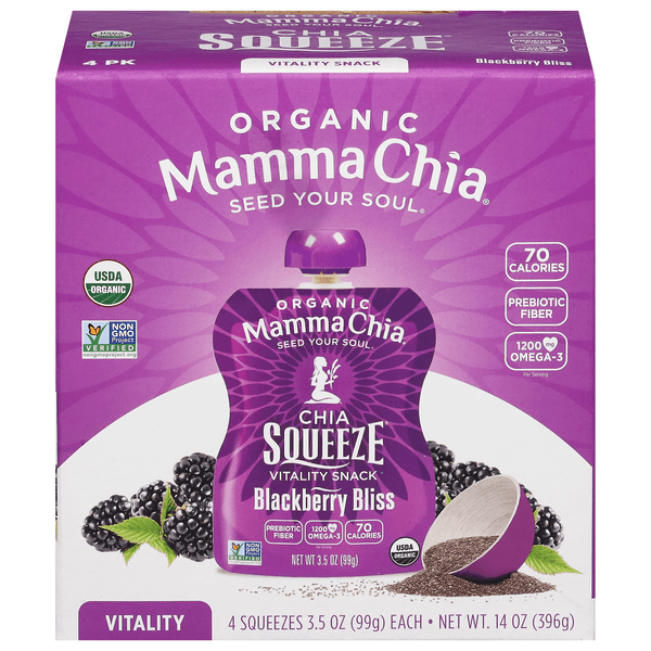 Mamma Chia Blackberry Bliss Chia Squeeze Vitality Snack
