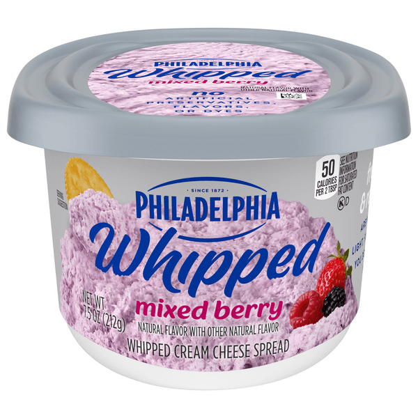 Philadelphia Mixed Berry Whipped Cream Cheese Spread Tub