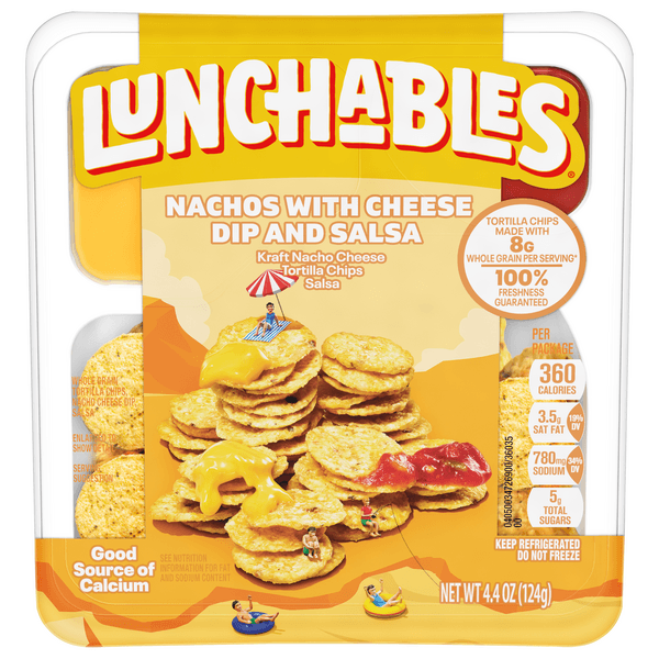Lunchables Nachos Cheese Dip & Salsa Snack Kit Tray
