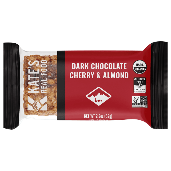 Kate'S Real Food Dark Chocolate Cherry & Almond Bar