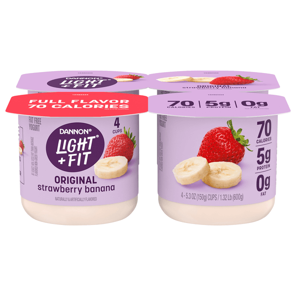 Light + Fit Strawberry Banana Nonfat Gluten Free Yogurt