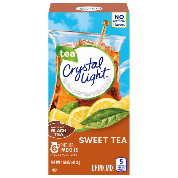 Crystal Light Sweet Tea Naturally Flavored Powdered Drink Mix Pitcher