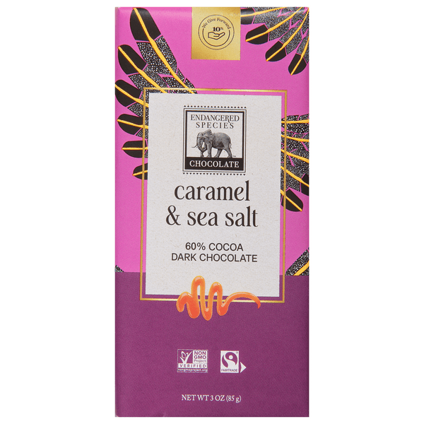 Endangered Species Eagle Dark Chocolate With Caramel And Sea Salt