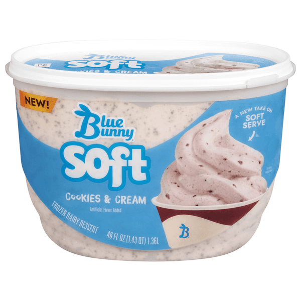 Blue Bunny Soft Cookies & Creme Dairy Dessert