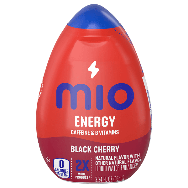 Mio Energy Black Cherry Liquid Water Enhancer Drink Mix With 2X More