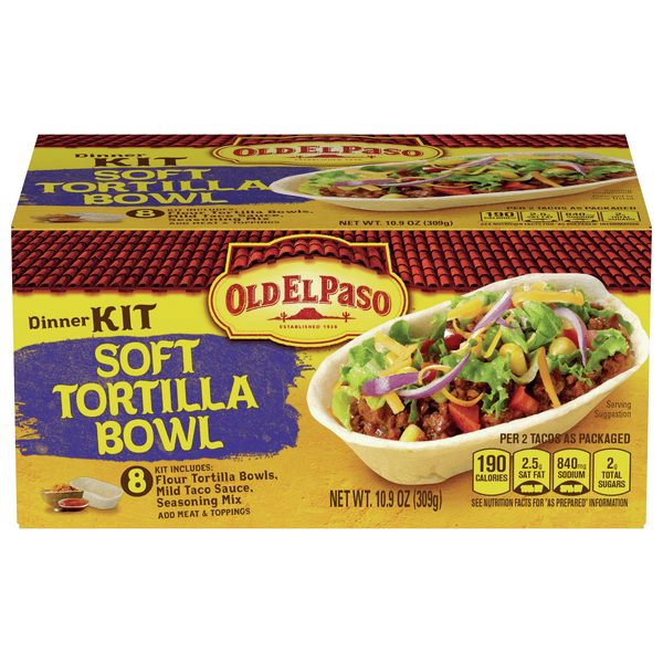 Is it Gelatin Free? Old El Paso Tortillas Flour Taco Boats Soft Tortillas Dinner Kit Box