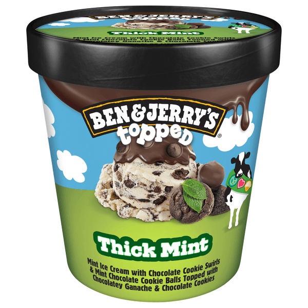 Ben & Jerry'S Thick Mint Topped Ice Cream