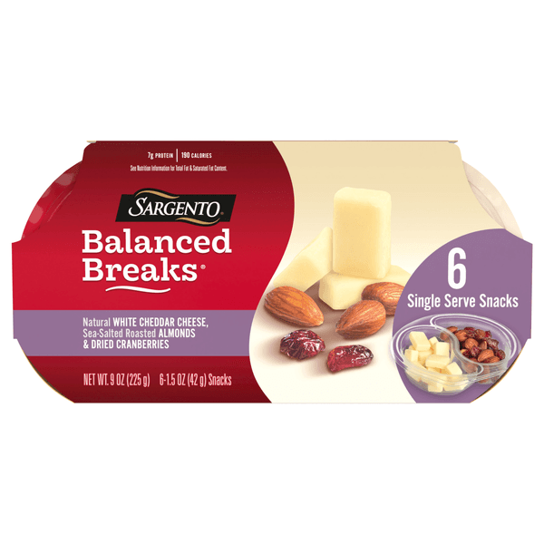Sargento Balanced Breaks Natural White Cheddar With Almonds & Cranberries