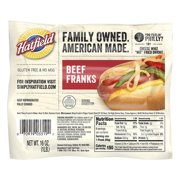 Hatfield Beef Franks