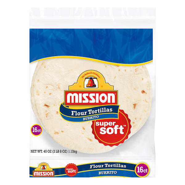 Mission Tortillas Flour Burrito Large Super Soft Bag