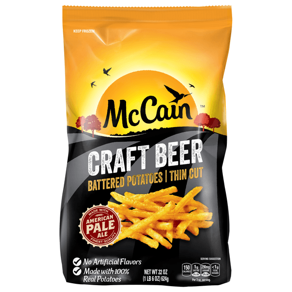 Mccain Craft Beer Battered Potatoes Thin Cut