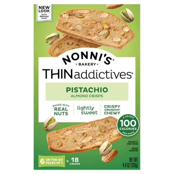 Nonnis Thinaddictives Cookies Almond Thin Pistachio