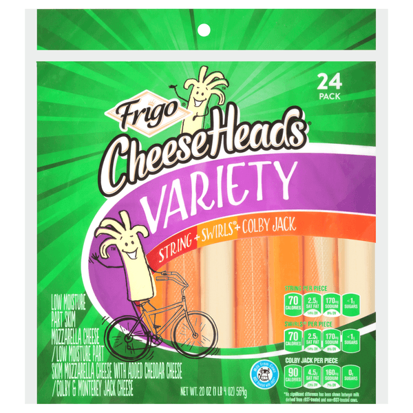 Frigo Cheese Heads String Swirls Colby Jack Variety