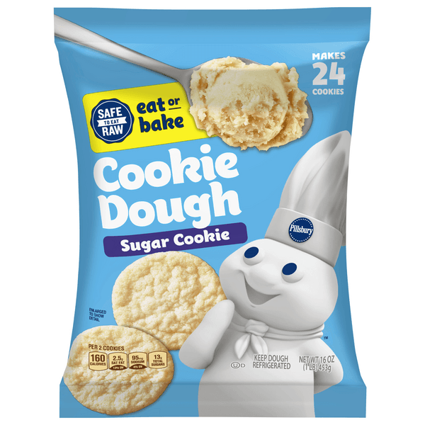 Pillsbury Ready To Bake Sugar Cookie Cookie Dough Makes 24 Cookies
