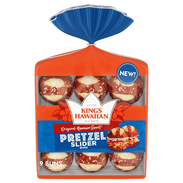 King'S Hawaiian Original Hawaiian Sweet Pretzel Pre-Sliced Slider Buns