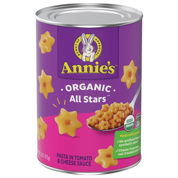 Annie's Organic All Stars Pasta In Tomato & Cheese Sauce