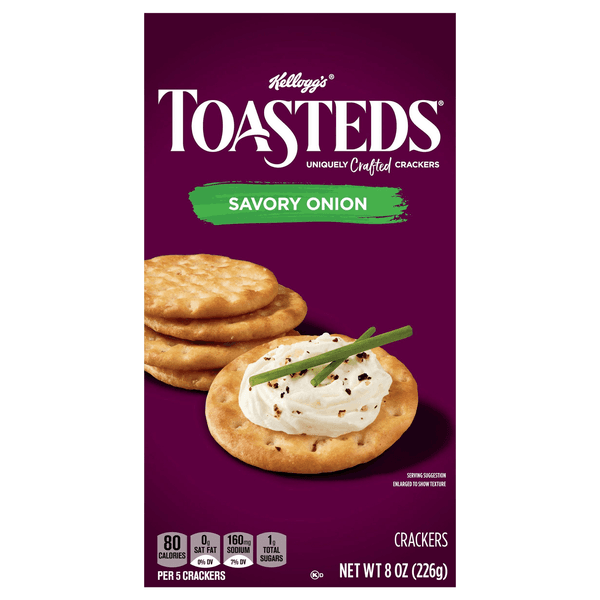 Toasteds Crackers Ready To Dip Snacks Savory Onion