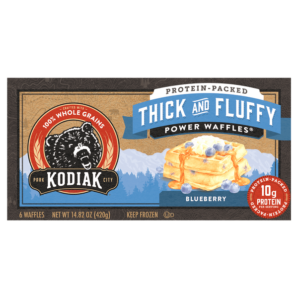 Blueberry Thick And Fluffy Waffles