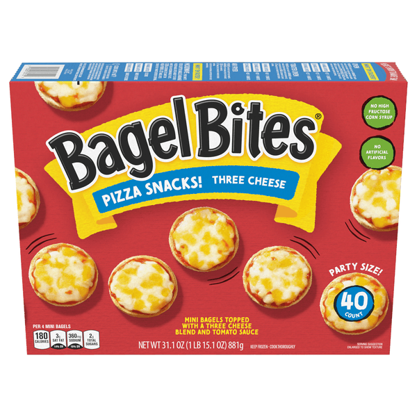 Bagel Bites Three Cheese Mini Pizza Bagel Snacks
