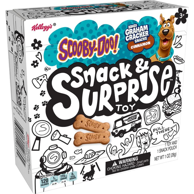 Kellogg'S Scooby-Doo Cinnamon Graham Sticks Crackers, Snack & Surprise