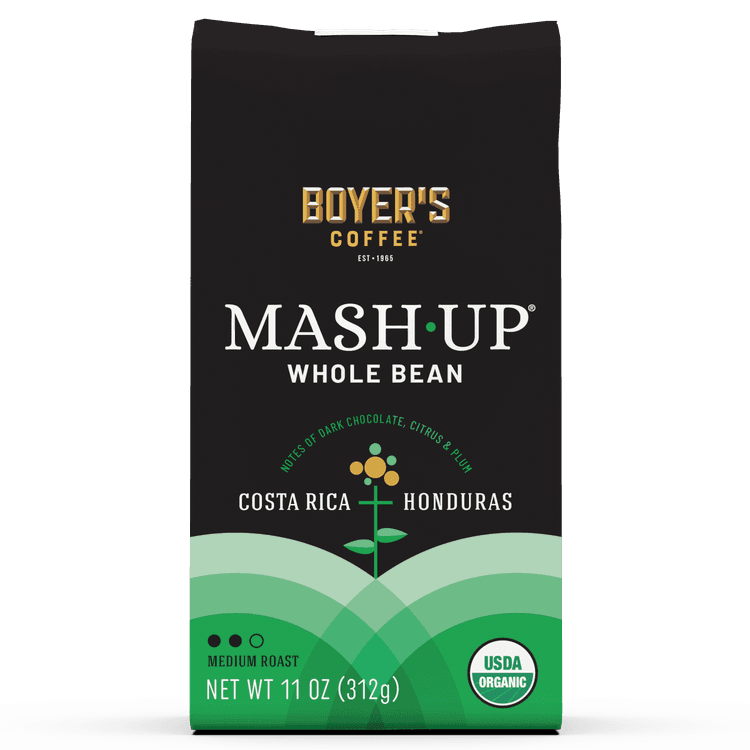 Mash-Up Costa Rica + Honduras Blend, Organic Whole Bean Coffee, Medium Roast