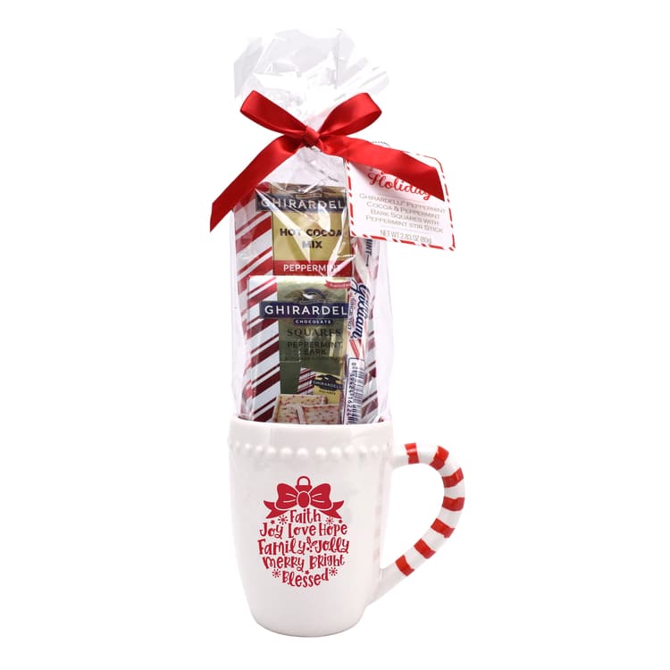 Ghirardelli Peppermint & Cocoa Xmas Ornament Mug