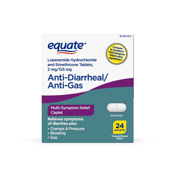 Equate Anti-Diarrheal/Anti-Gas Multi-Symptom Relief Caplets