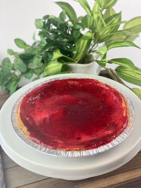 Freshness Guaranteed Strawberry Topped Cheesecake Pie