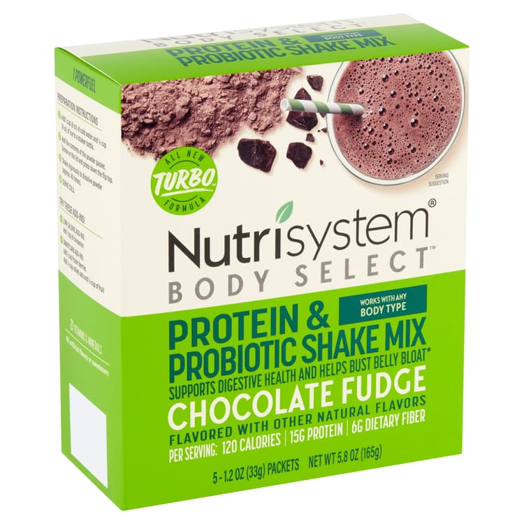 Nutrisystem Body Select Chocolate Fudge Protein & Probiotic Shake Mix