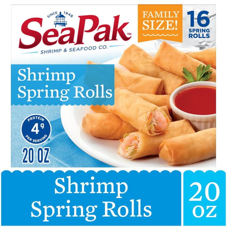 Seapak Shrimp Spring Rolls With Sweet Chili Sauce, Easy To Bake