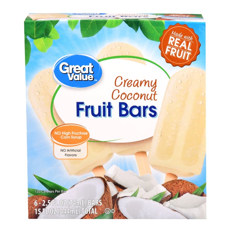 Great Value Fruit Bars, Creamy Coconut