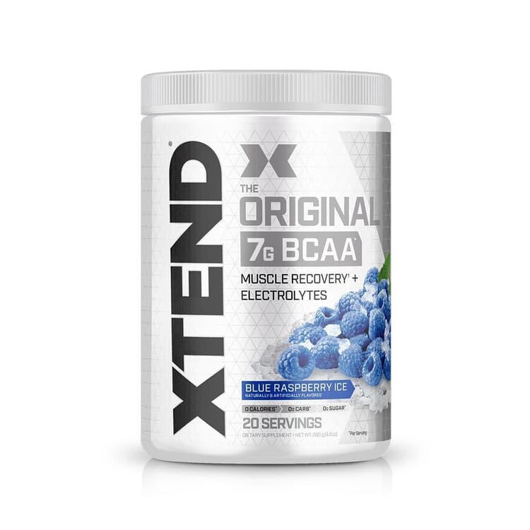 Xtend Original Bcaa Powder, Branched Chain Amino Acids, Sugar Free Post Workout Muscle Recovery Drink With Amino Acids, Bcaas For Men & Women, Blue Raspberry Ice