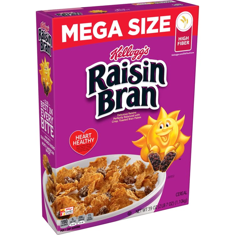 Kellogg'S Raisin Bran Breakfast Cereal, High Fiber Cereal, Original
