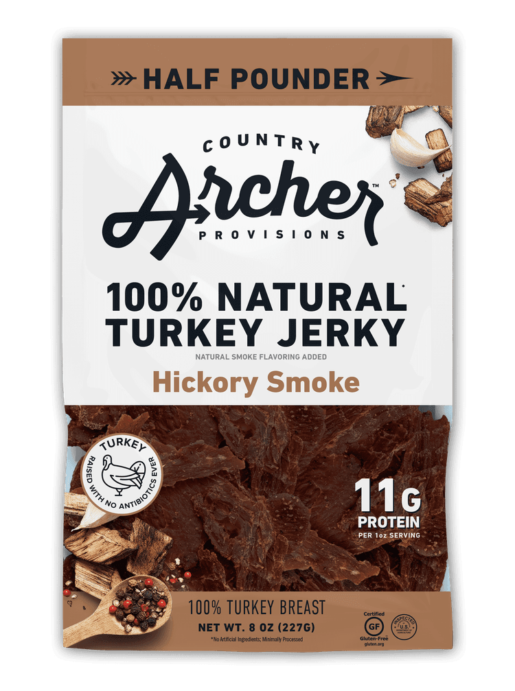Country Archer 100% Natural Turkey Jerky, Hickory Smoke