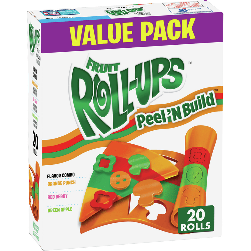 Fruit Roll-Ups Fruit Snacks, Pizza Peel 'N Build, Value