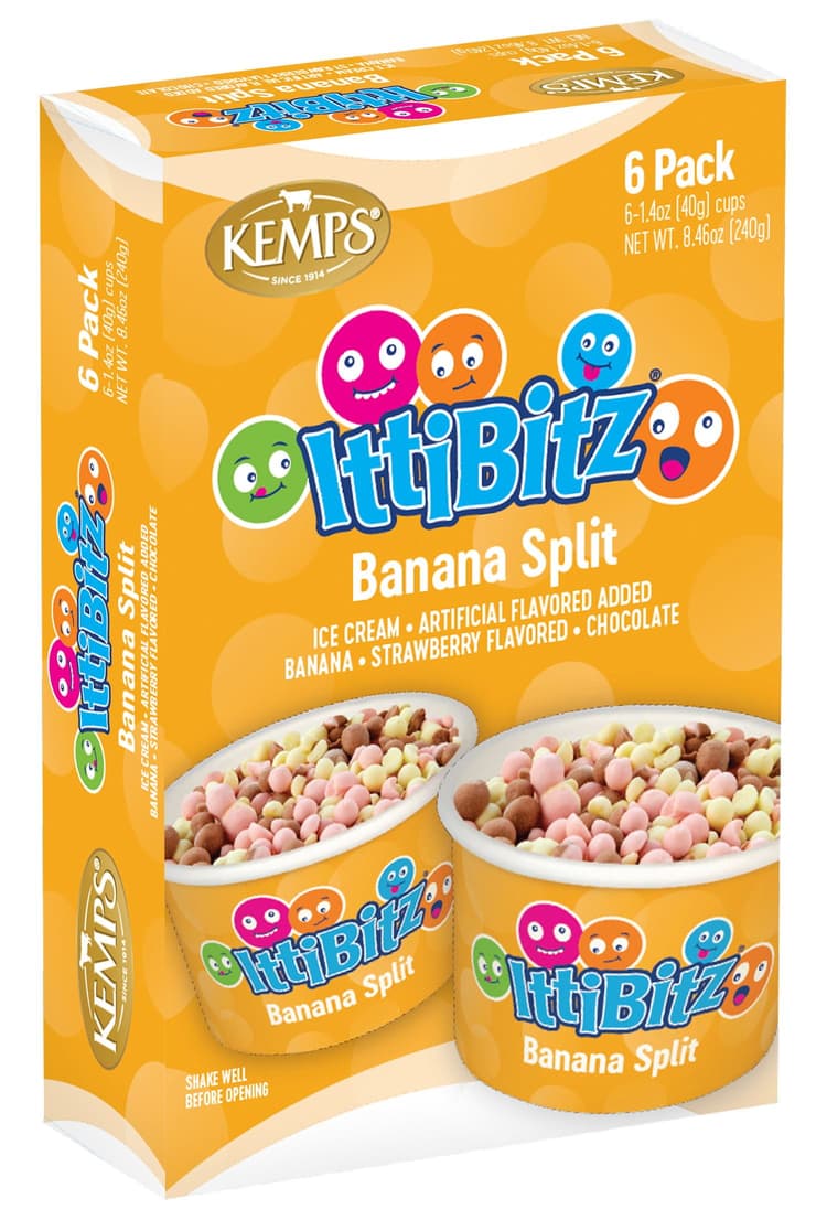Kemps Ittibitz Banana Split / 6 Pak