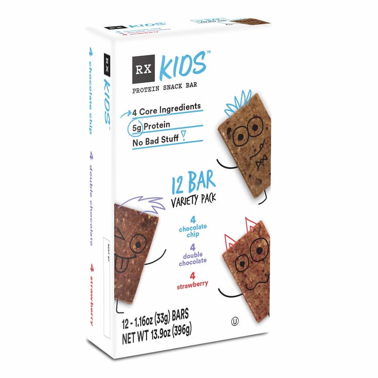 Rx Kids Protein Snack Bars Variety Pack, (New Taste & Texture!