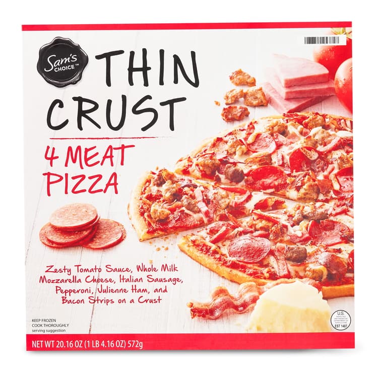Sam'S Choice Thin Crust 4 Meat Pizza