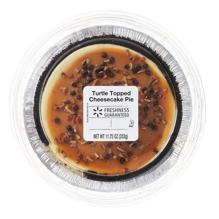 Freshness Guaranteed Turtle Topped Cheesecake Pie