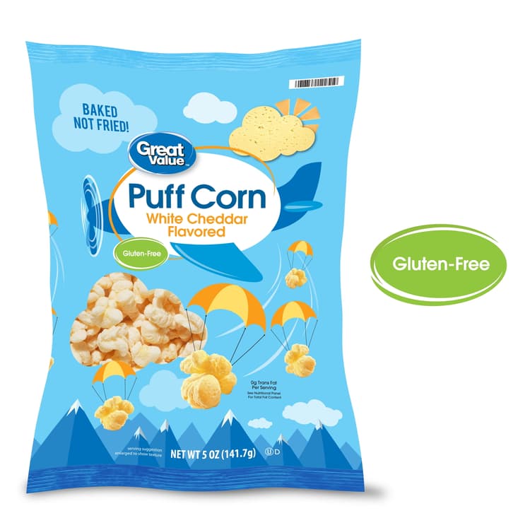 Great Value Gluten-Free White Cheddar Flavored Puff Corn