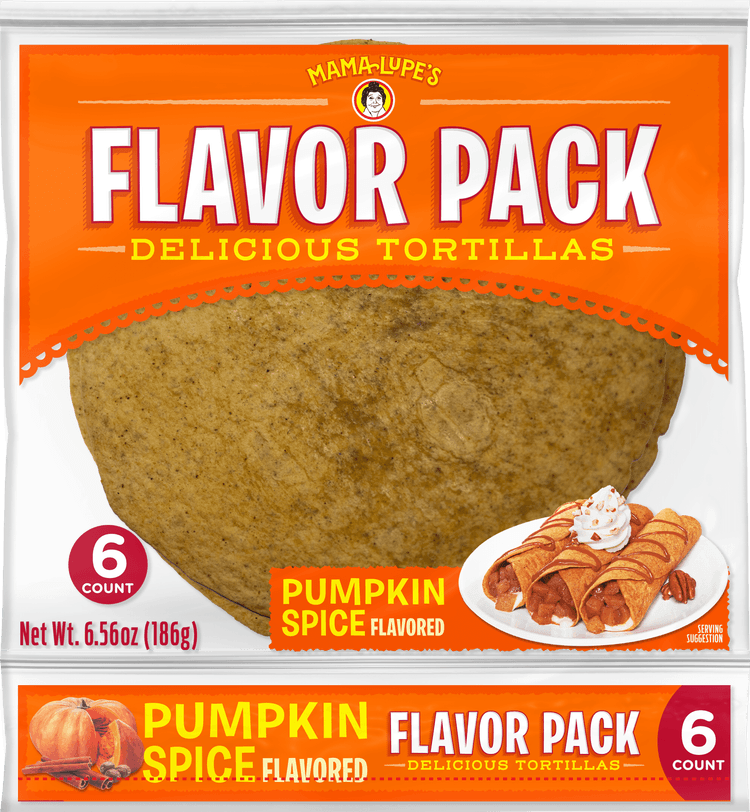 Flavor Pack Pumpkin Spice Flavored Tortilla From Mama Lupe'S Bring A Taste Of Fall Into Your Day And Are Great With Ice Cream Or For Other Creative Uses. They Are Also Great For Snacking Anytime