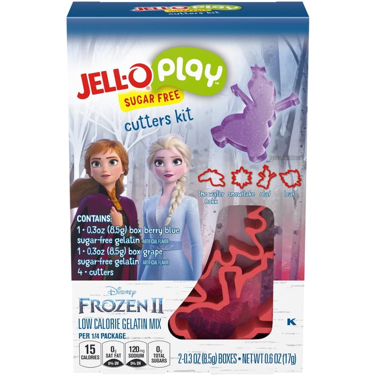 Jell-O Play Magic Adventure Cutters Kit With Sugar Free Berry Blue & Grape Gelatin Mix