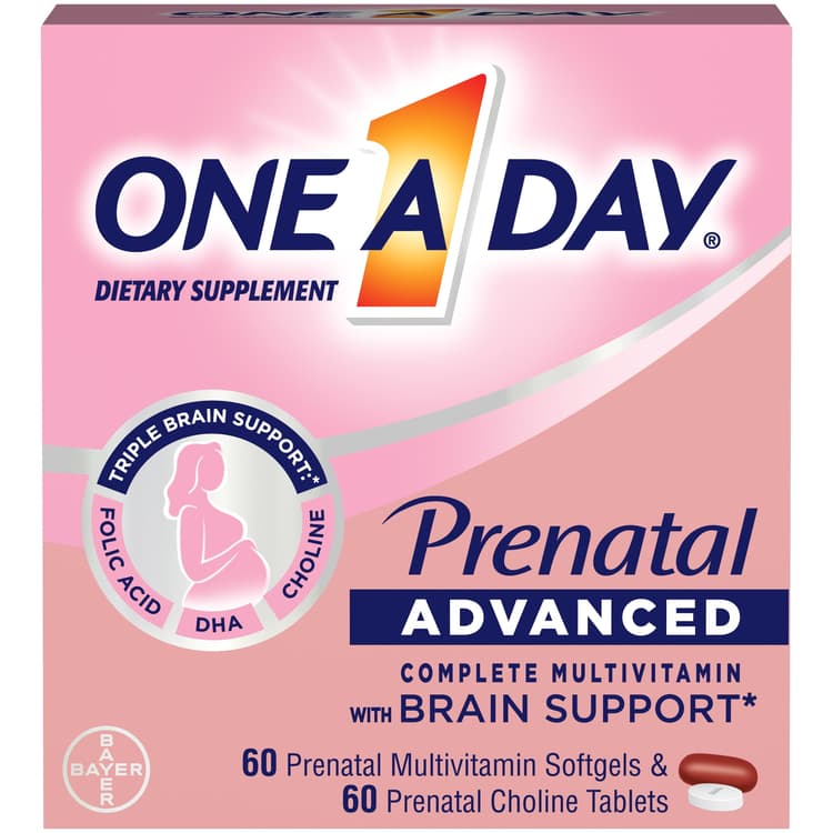 One A Day Advanced Prenatal Multivitamin With Choline, 60+