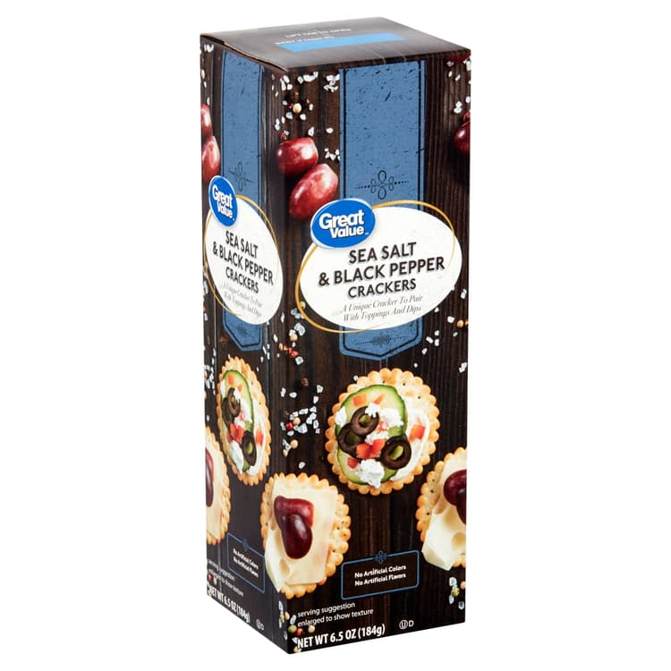 Great Value Sea Salt & Black Pepper Crackers