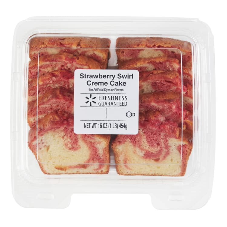 Freshness Guaranteed Kosher Strawberry Swirl Creme Cake