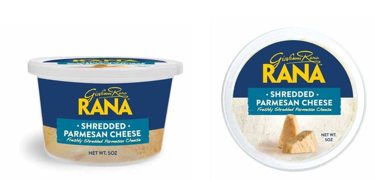 Giovanni Rana Homestyle Parmesan Shredded Cheese Premium Pasta Topping Tub (Share Size