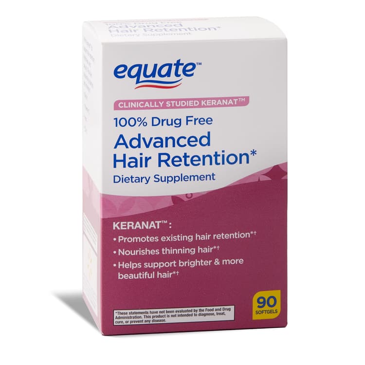 Equate Advanced Hair Retention Dietary Supplement, 90 Softgels