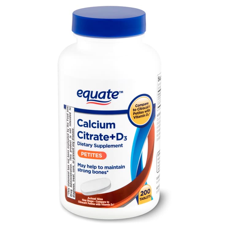 Equate Calcium Citrate + D3 Petites Dietary Supplement