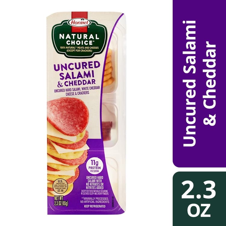 Hormel Natural Choice Uncured Salami & Cheddar With Crackers
