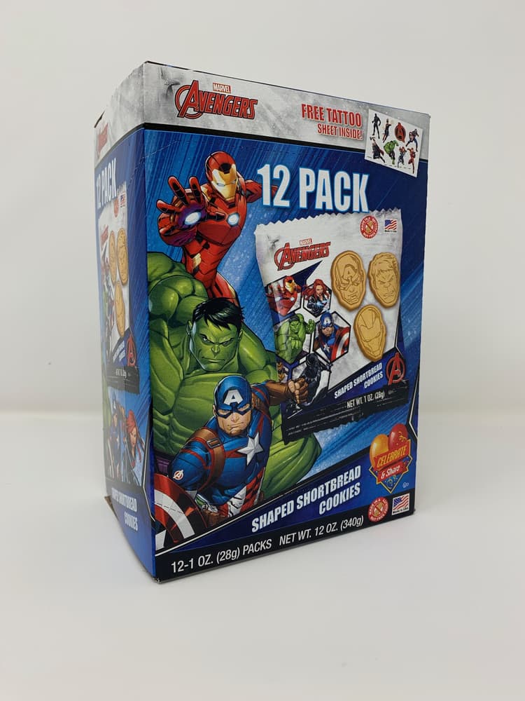 Marvel Avengers Shortbread Cookies With Tattoo Sheet